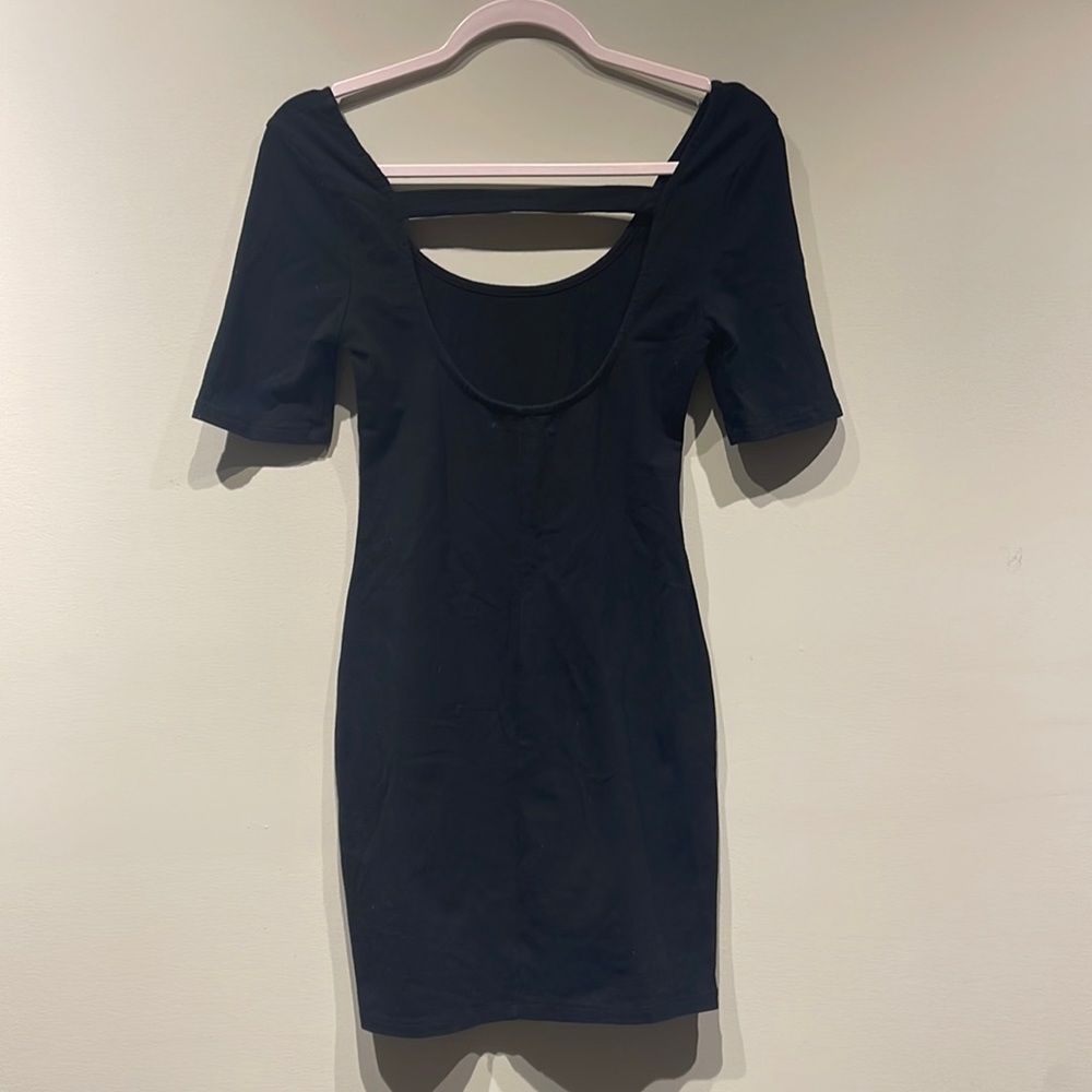 Urban Outfitters Black Spandex Short Sleeved Dress